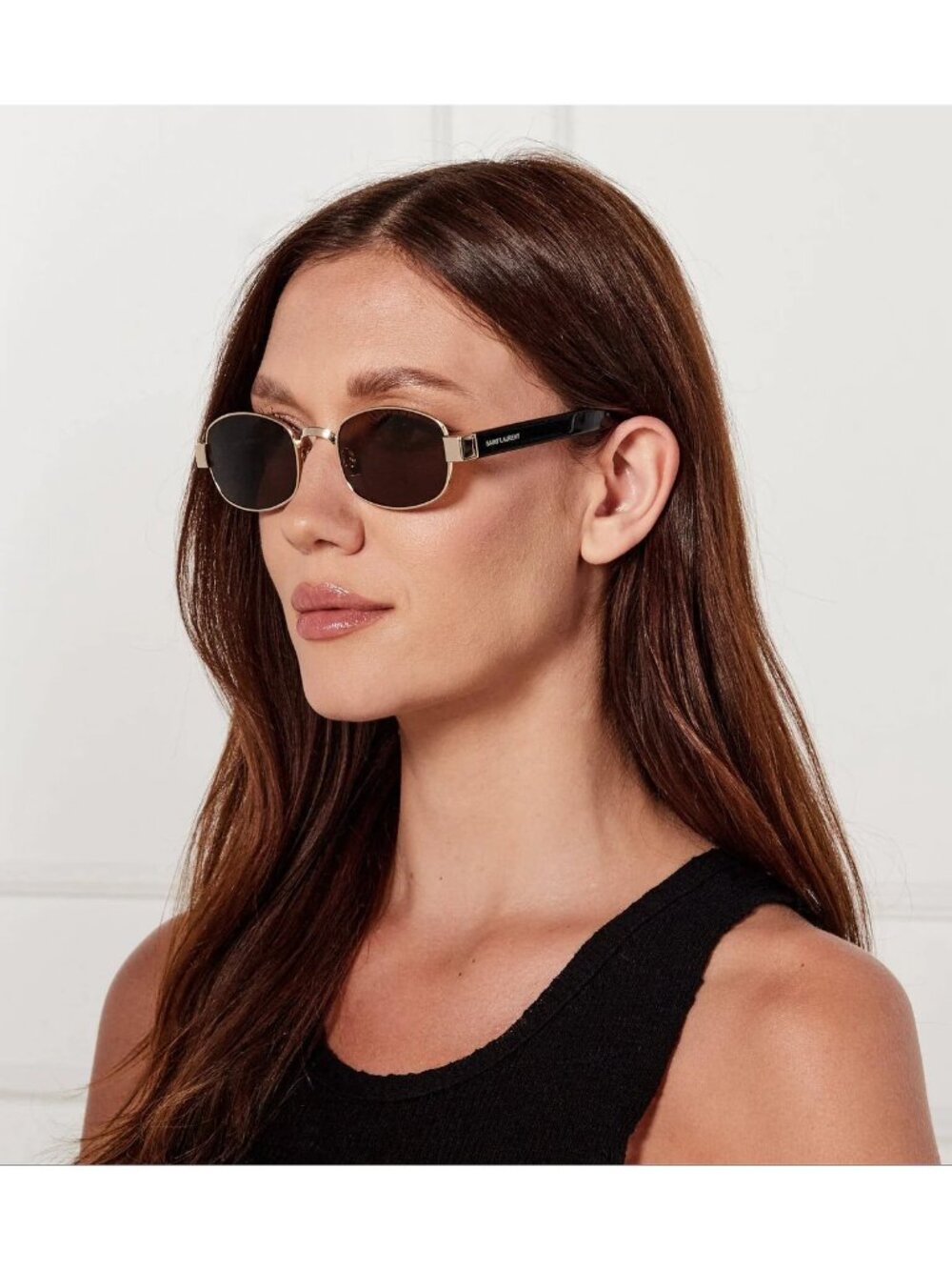 New Saint Laurent Sunglasses SL706 001 Black Brown Unisex Eyewear